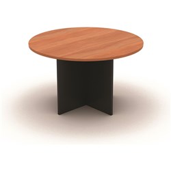 OM Round Meeting Table 900 Diameter x 720mmH Cherry And Charcoal