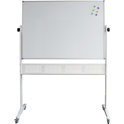 Rapidline Standard Mobile Whiteboard 1800W x 1200mmH  Aluminium Frame