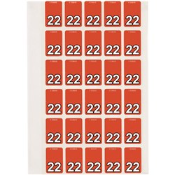 Avery Top Tab 22 Year Code Label 20x30mm Orange Pack Of 150