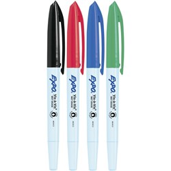 Expo Vis-a-Vis Wet Erase Whiteboard Markers Fine Point Assorted Colours Pack of 4