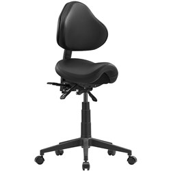 Stage Industrial Stool 530-640mmH Black PU