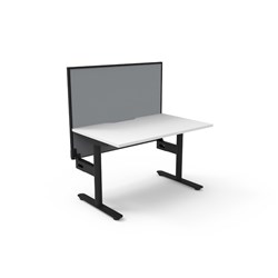 Rapidline Halo Static Single Sided Workstation + Screen 1200Wx750Dx1330mmH White/Black