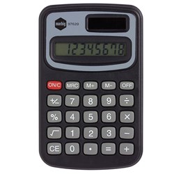 Marbig Handheld Pocket Mini Calculator 8 Digit Black