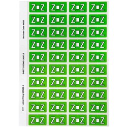 Avery Alphabet Coding Label Z Side Tab 25x42mm Light Green Pack Of 240