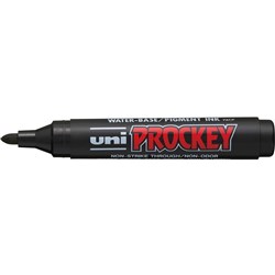 Uni PM122 Prockey Permanent Marker Bullet 1.8mm Black Box of 12