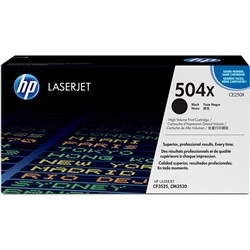 HP 504X LaserJet Toner Cartridge High Yield Black CE250X