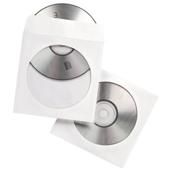Fellowes CD Envelopes With Clear Window Pack Of 100