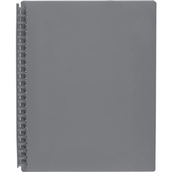 Marbig Display Book A4 Refillable 20 Pocket Grey