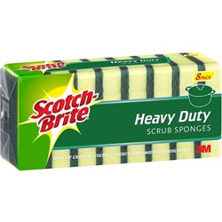 Scotch-Brite Heavy Duty Scrub Sponges Green Pack Of 8