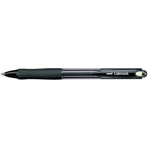 Pens Uni SN100 Laknock Ballpoint Pen Retractable Broad 1.4mm Black Top State Office Choice